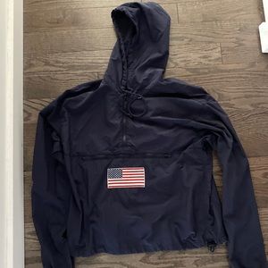 Brandy Melville Windbreaker with american flag